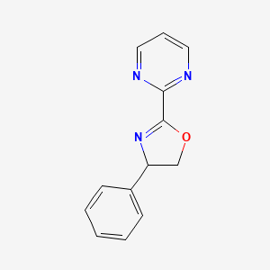 molecular formula C13H11N3O B15500618 2-[(4S)-4,5-Dihydro-4-phenyl-2-oxazolyl]pyrimidine 