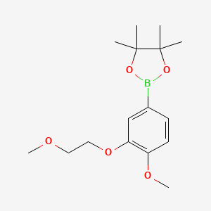 molecular formula C16H25BO5 B15500640 2-(4-Methoxy-3-(2-methoxyethoxy)phenyl)-4,4,5,5-tetramethyl-1,3,2-dioxaborolane 