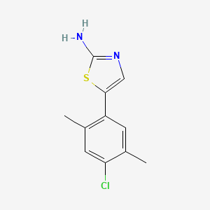 molecular formula C11H11ClN2S B15500685 5-(4-Chloro-2,5-dimethylphenyl)thiazol-2-amine 