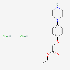 Ethyl 2-(4-(piperazin-1-yl)phenoxy)acetate dihydrochloride