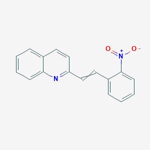 molecular formula C17H12N2O2 B15500727 2-[2-(2-Nitrophenyl)ethenyl]quinoline 