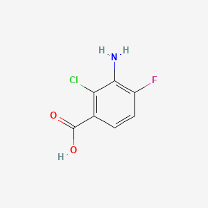 molecular formula C7H5ClFNO2 B15500731 3-Amino-2-chloro-4-fluorobenzoic acid 