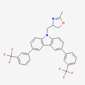 (S)-4-((3,6-Bis(3-(trifluoromethyl)phenyl)-9H-carbazol-9-yl)methyl)-2-methyl-4,5-dihydrooxazole