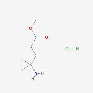 molecular formula C7H14ClNO2 B15500765 Methyl 3-(1-aminocyclopropyl)propanoate hydrochloride 