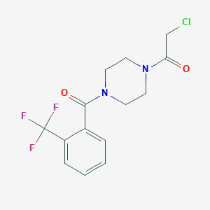 2-Chloro-1-(4-(2-(trifluoromethyl)benzoyl)piperazin-1-yl)ethanone