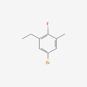 molecular formula C9H10BrF B15500802 5-Bromo-1-ethyl-2-fluoro-3-methylbenzene 