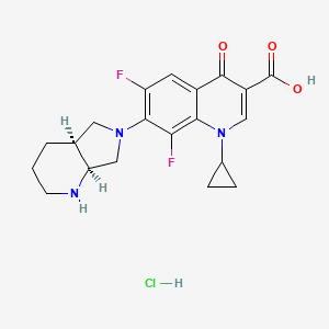 1-Cyclopropyl-6,8-difluoro-7-((4aS,7aS)-octahydro-6H-pyrrolo[3,4-b]pyridin-6-yl)-4-oxo-1,4-dihydroquinoline-3-carboxylic acid hydrochloride