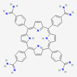 molecular formula C48H38N12 B15500818 4,4',4'',4'''-(Porphyrin-5,10,15,20-tetrayl)tetrabenzimidamide 