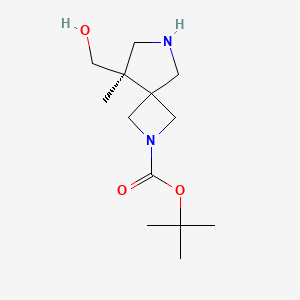 molecular formula C13H24N2O3 B15500825 tert-Butyl (R)-8-(hydroxymethyl)-8-methyl-2,6-diazaspiro[3.4]octane-2-carboxylate 