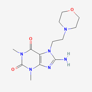 molecular formula C13H20N6O3 B15500836 8-Amino-1,3-dimethyl-7-(2-morpholinoethyl)-1H-purine-2,6(3H,7H)-dione 