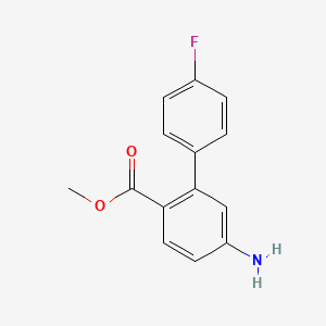 molecular formula C14H12FNO2 B15500850 Methyl 4-amino-2-(4-fluorophenyl)benzoate 