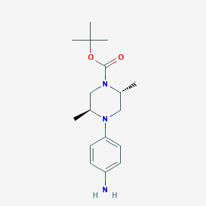 (2R,5S)-tert-Butyl 4-(4-aminophenyl)-2,5-dimethylpiperazine-1-carboxylate