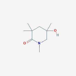 molecular formula C9H17NO2 B15500873 5-Hydroxy-1,3,3,5-tetramethylpiperidin-2-one 