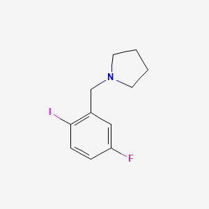 molecular formula C11H13FIN B15500908 1-(5-Fluoro-2-iodobenzyl)pyrrolidine 