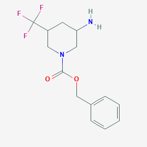 molecular formula C14H17F3N2O2 B15500939 Benzyl 3-amino-5-(trifluoromethyl)piperidine-1-carboxylate 