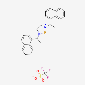 1,3-Bis((R)-1-(naphthalen-1-yl)ethyl)-4,5-dihydro-1H-1,3,2-diazaphosphol-3-ium trifluoromethanesulfonate