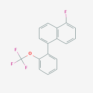 molecular formula C17H10F4O B15500975 1-Fluoro-5-(2-(trifluoromethoxy)phenyl)naphthalene 