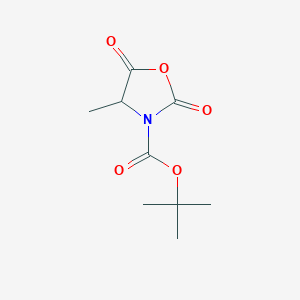 molecular formula C9H13NO5 B15500978 Tert-butyl 4-methyl-2,5-dioxo-1,3-oxazolidine-3-carboxylate 