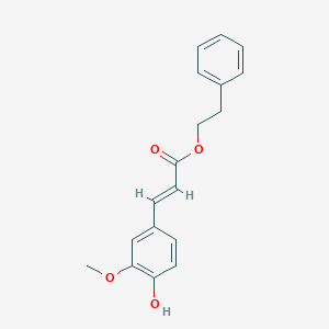 molecular formula C₁₈H₁₈O₄ B015501 苯乙基3-甲基咖啡酸酯 CAS No. 71835-85-3