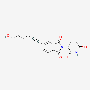 molecular formula C19H18N2O5 B15501002 Thalidomide-5'-alkyne-C4-OH 