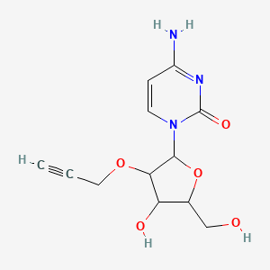 molecular formula C12H15N3O5 B15501042 4-Amino-1-[4-hydroxy-5-(hydroxymethyl)-3-prop-2-ynoxyoxolan-2-yl]pyrimidin-2-one 