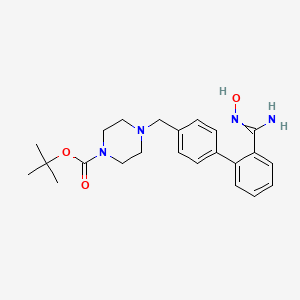 molecular formula C23H30N4O3 B15501115 tert-butyl 4-({2'-[(Z)-N'-hydroxycarbamimidoyl]-[1,1'-biphenyl]-4-yl}methyl)piperazine-1-carboxylate 