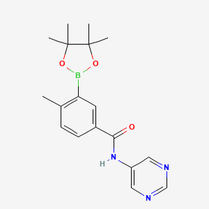 4-methyl-N-pyrimidin-5-yl-3-(4,4,5,5-tetramethyl-1,3,2-dioxaborolan-2-yl)benzamide