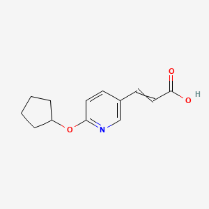 molecular formula C13H15NO3 B15501170 3-(6-(Cyclopentyloxy)pyridin-3-yl)acrylic acid 