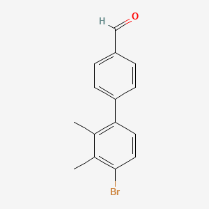 molecular formula C15H13BrO B15501184 4'-Bromo-2',3'-dimethyl-[1,1'-biphenyl]-4-carbaldehyde 