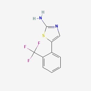 molecular formula C10H7F3N2S B15501219 2-Amino-5-(2-trifluoromethylphenyl)thiazole 