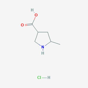 molecular formula C6H12ClNO2 B15501237 5-Methylpyrrolidine-3-carboxylic acid hydrochloride 