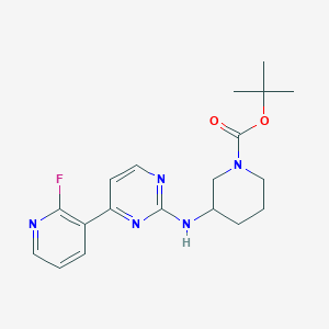 molecular formula C19H24FN5O2 B15501253 tert-Butyl (S)-3-((4-(2-fluoropyridin-3-yl)pyrimidin-2-yl)amino)piperidine-1-carboxylate 