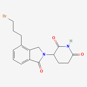 molecular formula C16H17BrN2O3 B15501275 Phthalimidinoglutarimide-C3-Br 