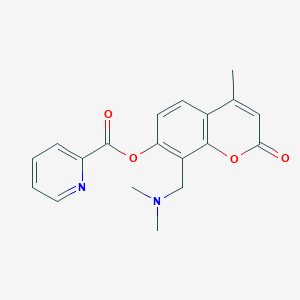 8-((Dimethylamino)methyl)-4-methyl-2-oxo-2H-chromen-7-yl picolinate