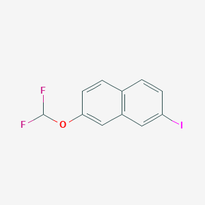 molecular formula C11H7F2IO B15501283 2-(Difluoromethoxy)-7-iodonaphthalene 