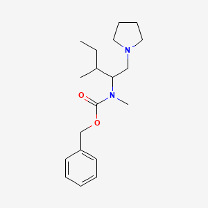 molecular formula C19H30N2O2 B15501290 benzyl N-methyl-N-(3-methyl-1-pyrrolidin-1-ylpentan-2-yl)carbamate 