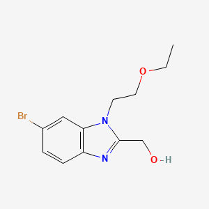 molecular formula C12H15BrN2O2 B15501310 (6-Bromo-1-(2-ethoxyethyl)-1H-benzo[d]imidazol-2-yl)methanol 