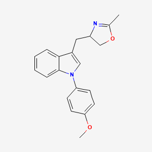 molecular formula C20H20N2O2 B15501329 4-[[1-(4-Methoxyphenyl)indol-3-yl]methyl]-2-methyl-4,5-dihydro-1,3-oxazole 