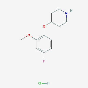 molecular formula C12H17ClFNO2 B15501361 4-(4-Fluoro-2-methoxyphenoxy)piperidine hydrochloride 