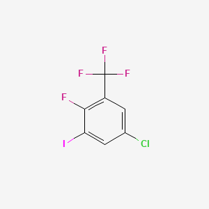 molecular formula C7H2ClF4I B15501381 5-Chloro-2-fluoro-1-iodo-3-(trifluoromethyl)benzene 