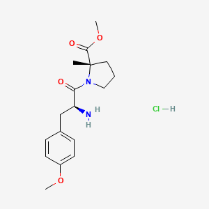 molecular formula C17H25ClN2O4 B15501382 (S)-Methyl 1-((S)-2-amino-3-(4-methoxyphenyl)propanoyl)-2-methylpyrrolidine-2-carboxylate hydrochloride 