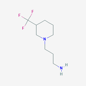 molecular formula C9H17F3N2 B15501385 1-(3-Aminopropyl)-3-trifluoromethylpiperidine 