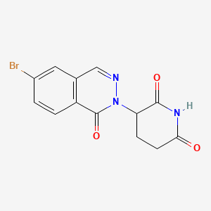 molecular formula C13H10BrN3O3 B15501388 3-(6-Bromo-1-oxophthalazin-2(1H)-yl)piperidine-2,6-dione 