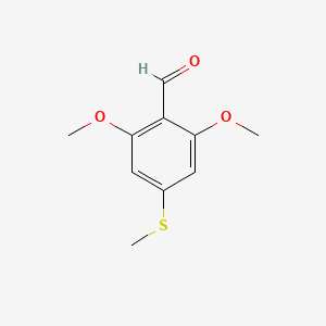 molecular formula C10H12O3S B15501401 2,6-Dimethoxy-4-(methylthio)benzaldehyde 