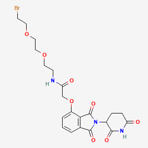 molecular formula C21H24BrN3O8 B15501410 Thalidomide-O-acetamido-PEG2-C2-Br 