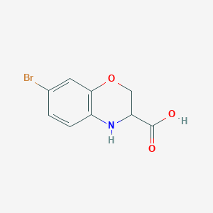 molecular formula C9H8BrNO3 B15501428 7-Bromo-3,4-dihydro-2H-benzo[b][1,4]oxazine-3-carboxylic acid 