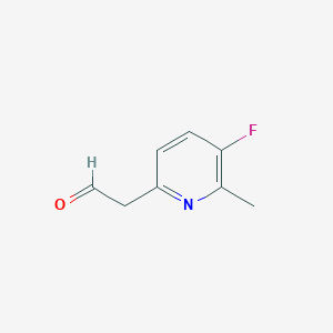 molecular formula C8H8FNO B15501447 2-(5-Fluoro-6-methylpyridin-2-yl)acetaldehyde 