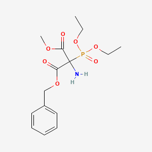 molecular formula C15H22NO7P B15501451 3-O-benzyl 1-O-methyl 2-amino-2-diethoxyphosphorylpropanedioate 