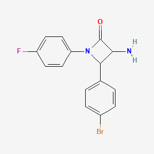 3-Amino-4-(4-bromophenyl)-1-(4-fluorophenyl)azetidin-2-one