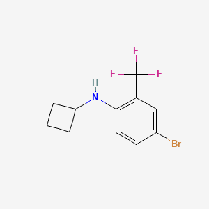 molecular formula C11H11BrF3N B15501486 4-bromo-N-cyclobutyl-2-(trifluoromethyl)aniline 